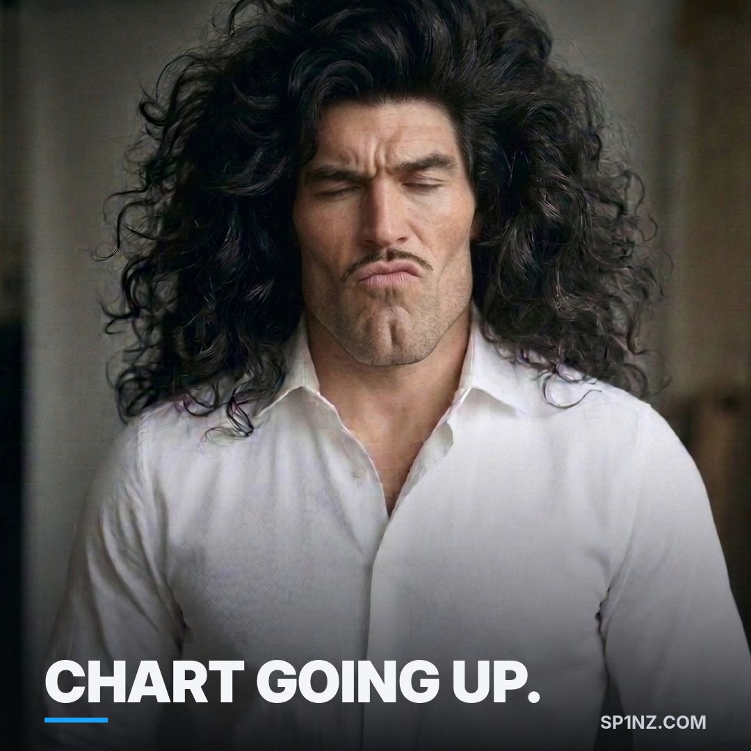 Rick Spinane meme: Chart going up.
